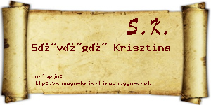 Sóvágó Krisztina névjegykártya